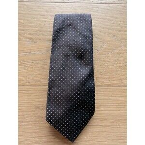 J. Hilburn Chocolate Brown Polka Dot 100% Silk Necktie